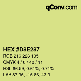 Color code: HEX #D8E287 | qconv.com