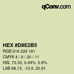 Color code: HEX #D8E2B5 | qconv.com