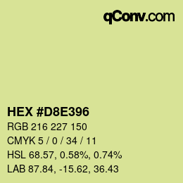 Color code: HEX #D8E396 | qconv.com