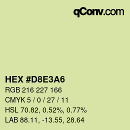 Color code: HEX #D8E3A6 | qconv.com