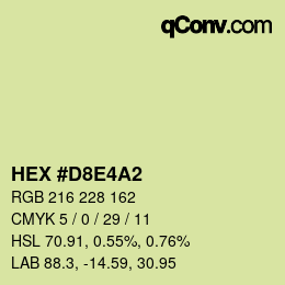 Farbcode: HEX #D8E4A2 | qconv.com