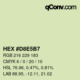 Color code: HEX #D8E5B7 | qconv.com