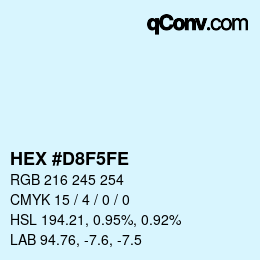 Color code: HEX #D8F5FE | qconv.com