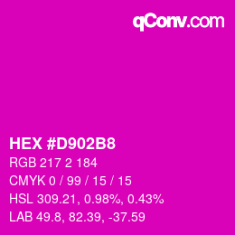 Color code: HEX #D902B8 | qconv.com