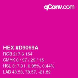 Color code: HEX #D9069A | qconv.com
