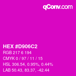 Color code: HEX #D906C2 | qconv.com