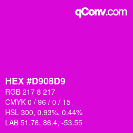 Color code: HEX #D908D9 | qconv.com