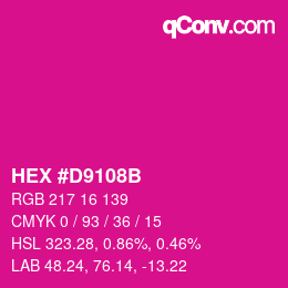 Color code: HEX #D9108B | qconv.com