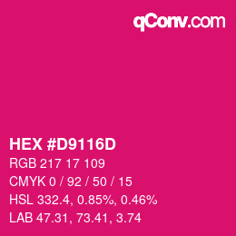 Color code: HEX #D9116D | qconv.com