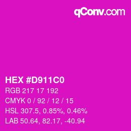 Color code: HEX #D911C0 | qconv.com