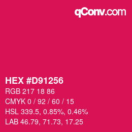 Color code: HEX #D91256 | qconv.com