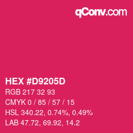Color code: HEX #D9205D | qconv.com