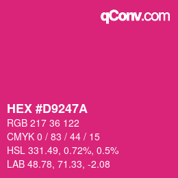Color code: HEX #D9247A | qconv.com