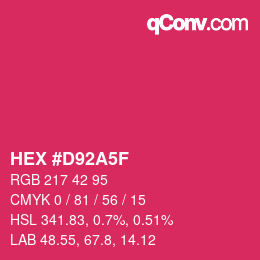 Código de color: HEX #D92A5F | qconv.com
