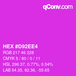 Color code: HEX #D92EE4 | qconv.com