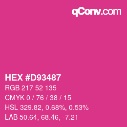 Color code: HEX #D93487 | qconv.com