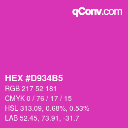 Color code: HEX #D934B5 | qconv.com