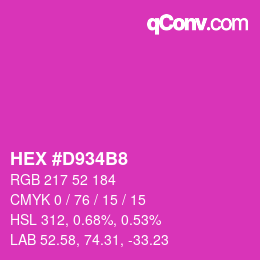 Color code: HEX #D934B8 | qconv.com