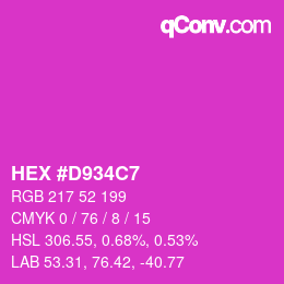 Color code: HEX #D934C7 | qconv.com