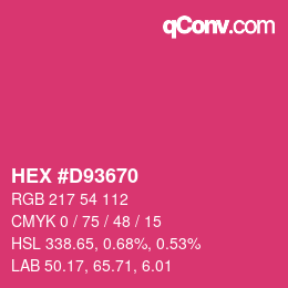 颜色代码: HEX #D93670 | qconv.com