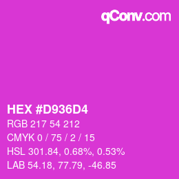 Color code: HEX #D936D4 | qconv.com