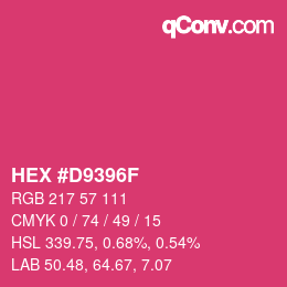 Color code: HEX #D9396F | qconv.com