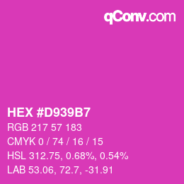 Color code: HEX #D939B7 | qconv.com
