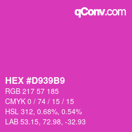 Color code: HEX #D939B9 | qconv.com