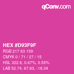 Color code: HEX #D93F9F | qconv.com