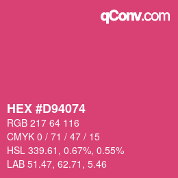颜色代码: HEX #D94074 | qconv.com