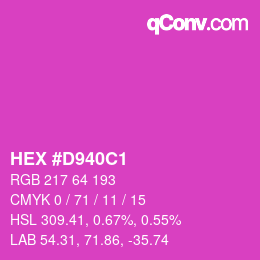 Color code: HEX #D940C1 | qconv.com