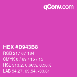 Color code: HEX #D943B8 | qconv.com