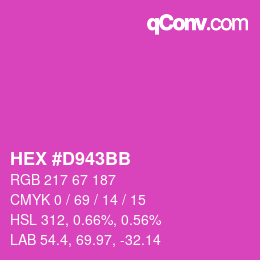 Color code: HEX #D943BB | qconv.com