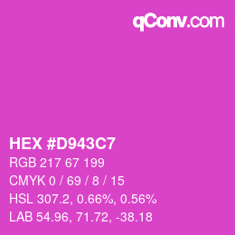 Color code: HEX #D943C7 | qconv.com