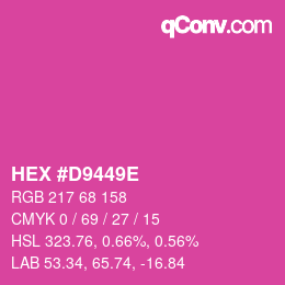 Color code: HEX #D9449E | qconv.com