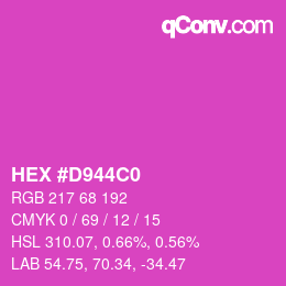 Color code: HEX #D944C0 | qconv.com