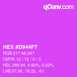 Color code: HEX #D944F7 | qconv.com