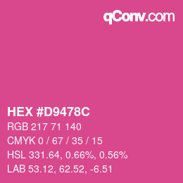 Color code: HEX #D9478C | qconv.com
