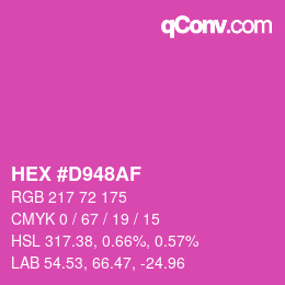 Color code: HEX #D948AF | qconv.com