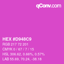 カラーコード: HEX #D948C9 | qconv.com