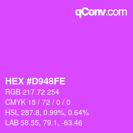 Color code: HEX #D948FE | qconv.com