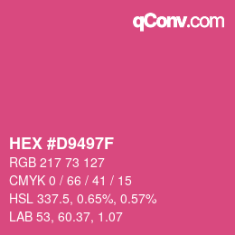 Color code: HEX #D9497F | qconv.com