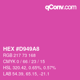 カラーコード: HEX #D949A8 | qconv.com