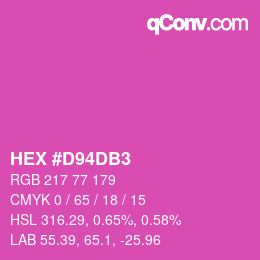 カラーコード: HEX #D94DB3 | qconv.com