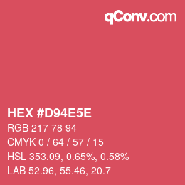 Farbcode: HEX #D94E5E | qconv.com