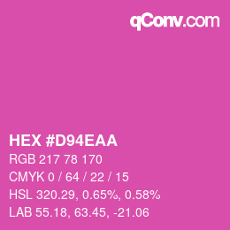 カラーコード: HEX #D94EAA | qconv.com