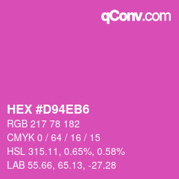 Color code: HEX #D94EB6 | qconv.com