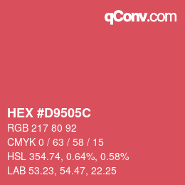 Color code: HEX #D9505C | qconv.com