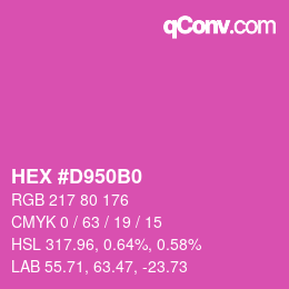 Color code: HEX #D950B0 | qconv.com