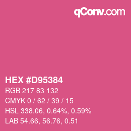 Color code: HEX #D95384 | qconv.com